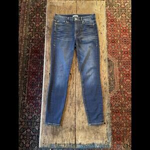 Good American Good Legs Skinny High Rise Blue Denim Stretch Jeans 6/28